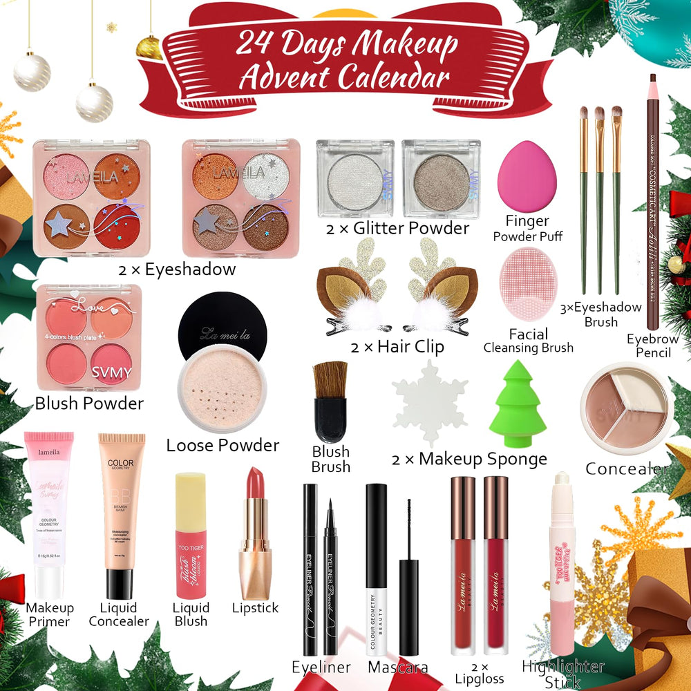 PWYSHXDF eyeshadow pack in the advent calendar enables versatile eye looks.