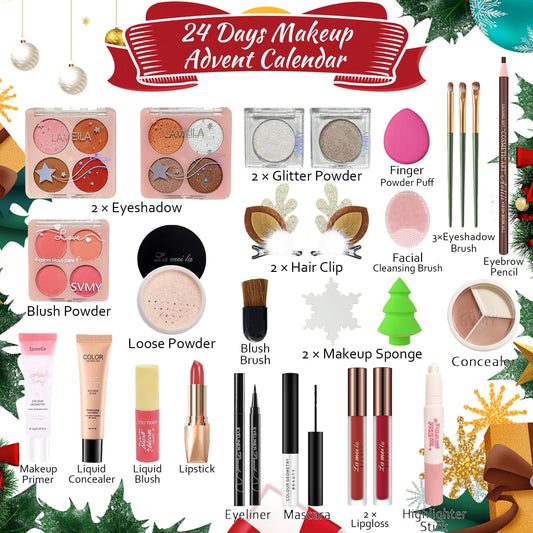 PWYSHXDF eyeshadow pack in the advent calendar enables versatile eye looks.