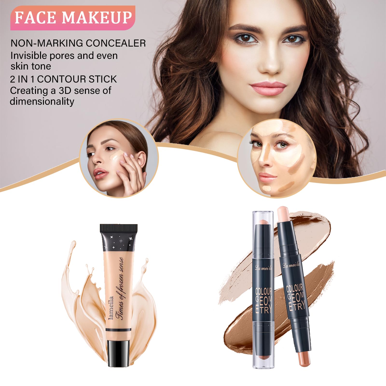 PWYSHXDF contour stick creates sculpted definition with easy blending.