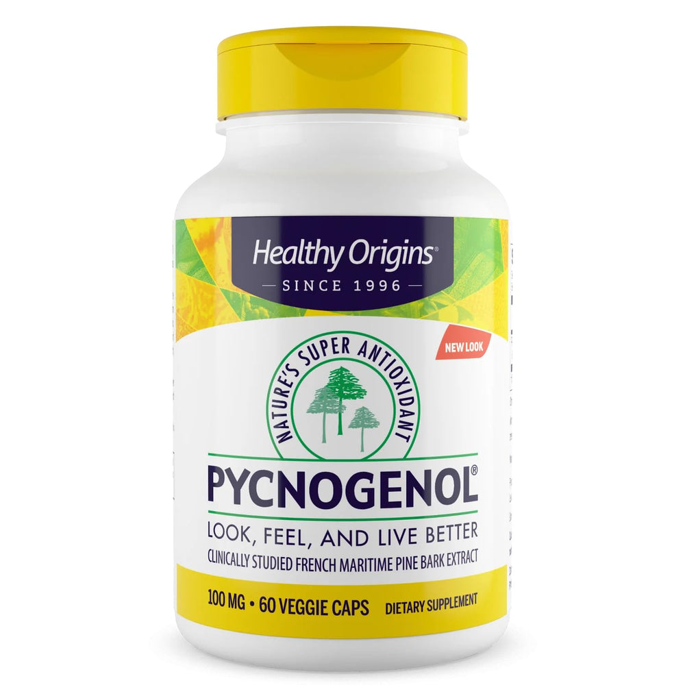 Healthy Origins Pycnogenol 100 mg bottle – front view