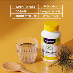 Healthy Origins Pycnogenol packaging and bottle