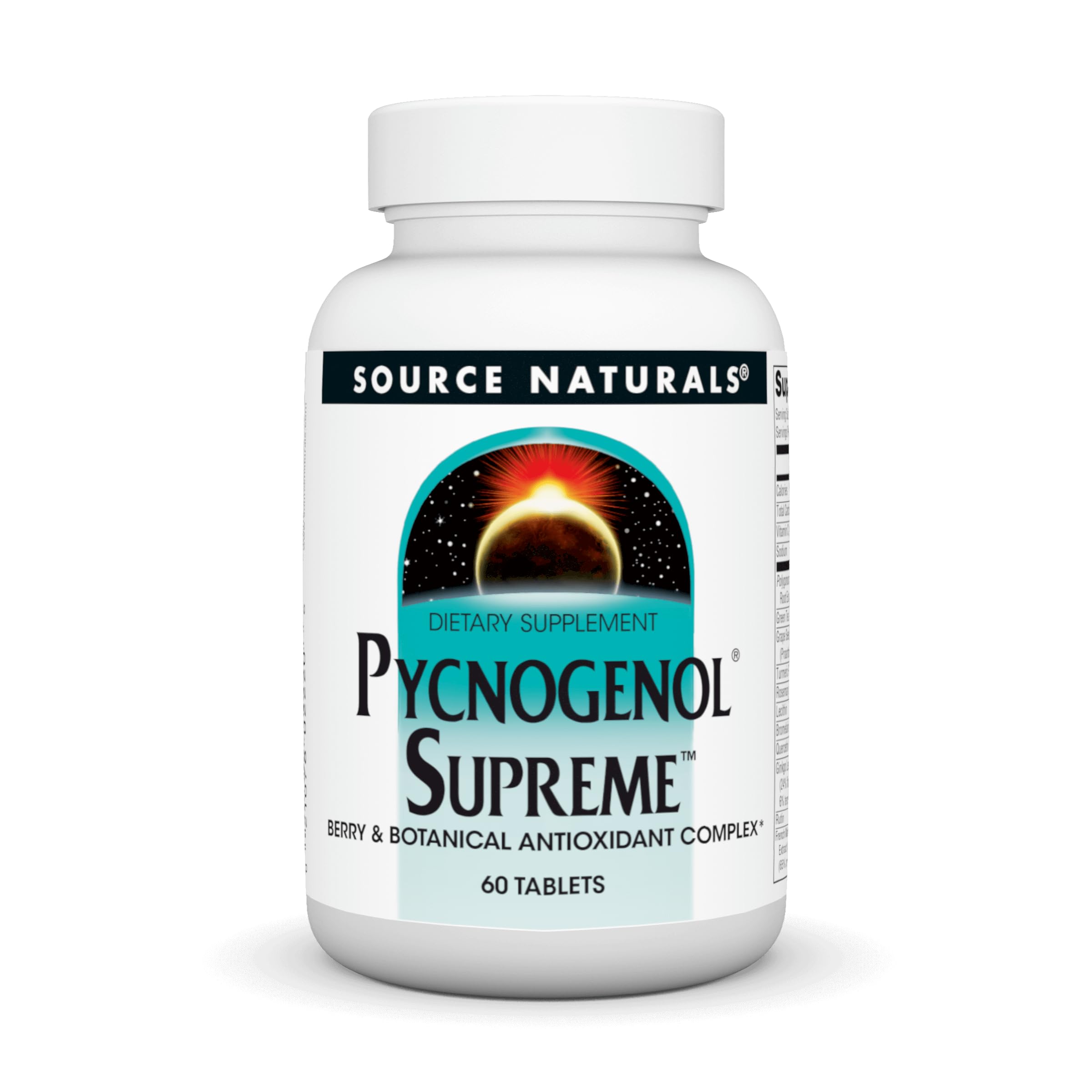 Source Naturals Pycnogenol Supreme bottle label