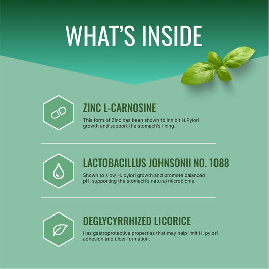 Zinc L-Carnosine ingredient label for Pyloriprin