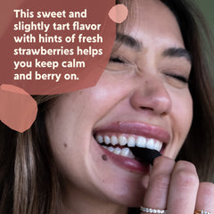 Gluten-free and keto-friendly seal on PYM Berry Mood Chews