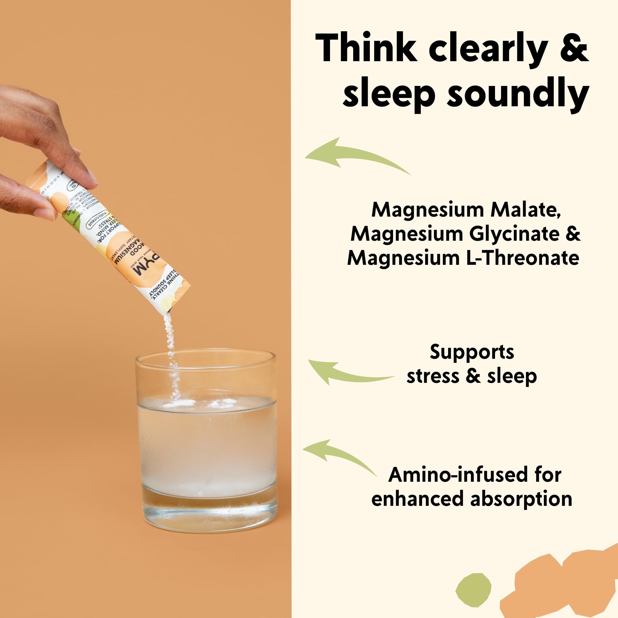 Close-up of magnesium blend: L-Threonate, Malate, Glycinate