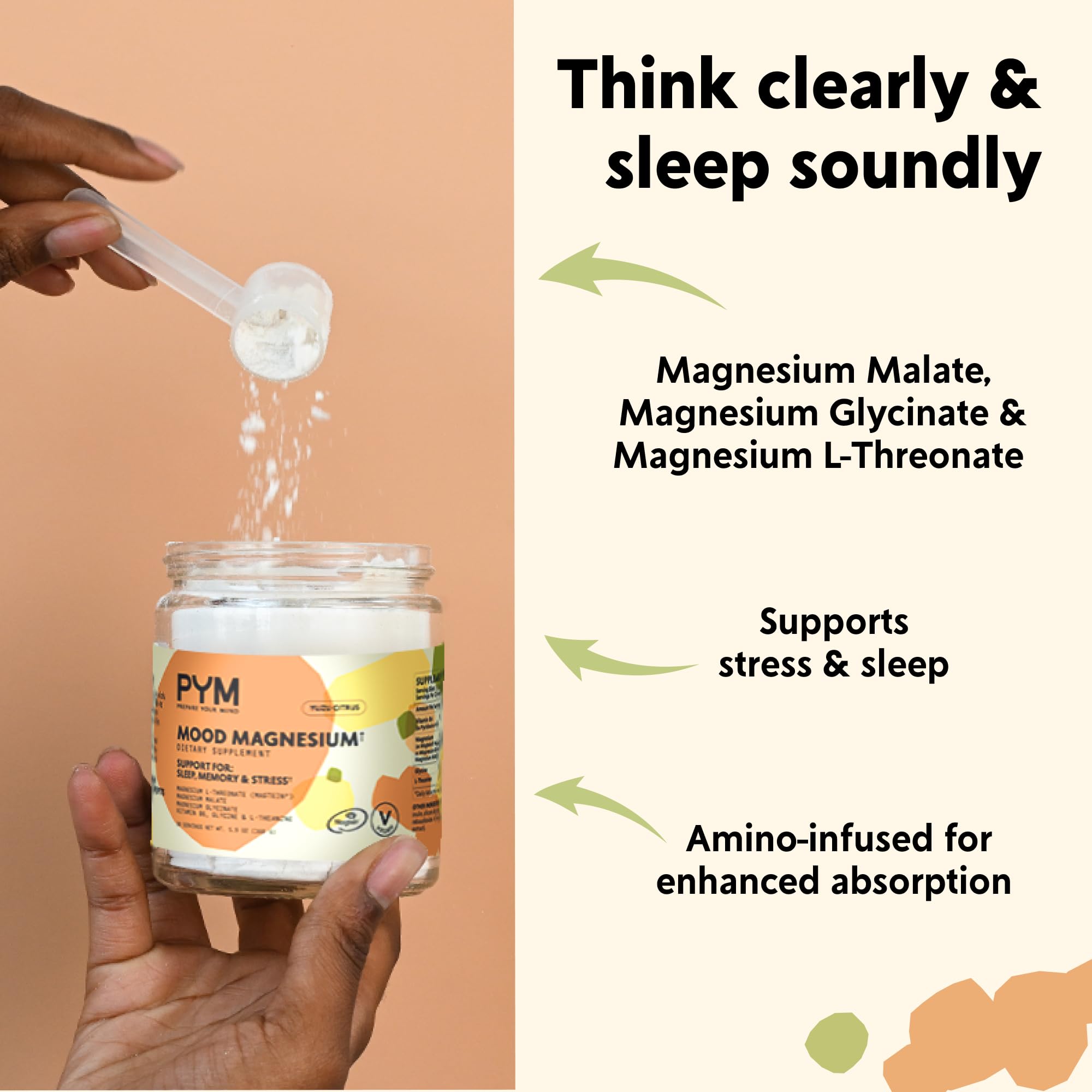 Dissolving magnesium powder in water creates a smooth citrus beverage