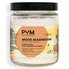 Front view of PYM Mood Magnesium Powder tub with label