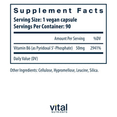 Graphic showing Pyridoxal-5 Phosphate active form vitamin B6