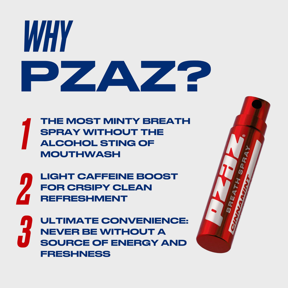 Pzaz Breath Spray packaging box