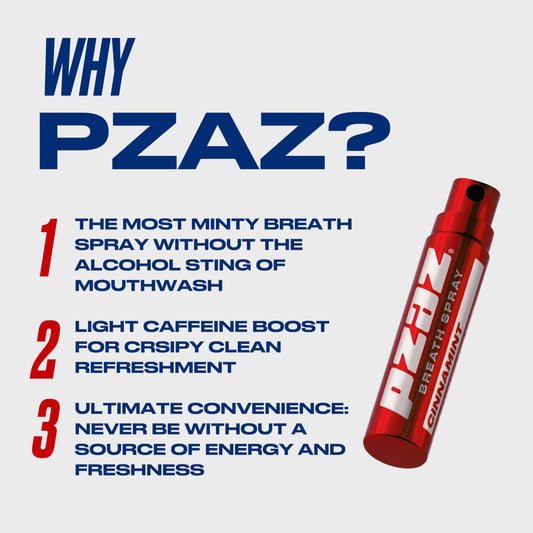 Pzaz Breath Spray packaging box