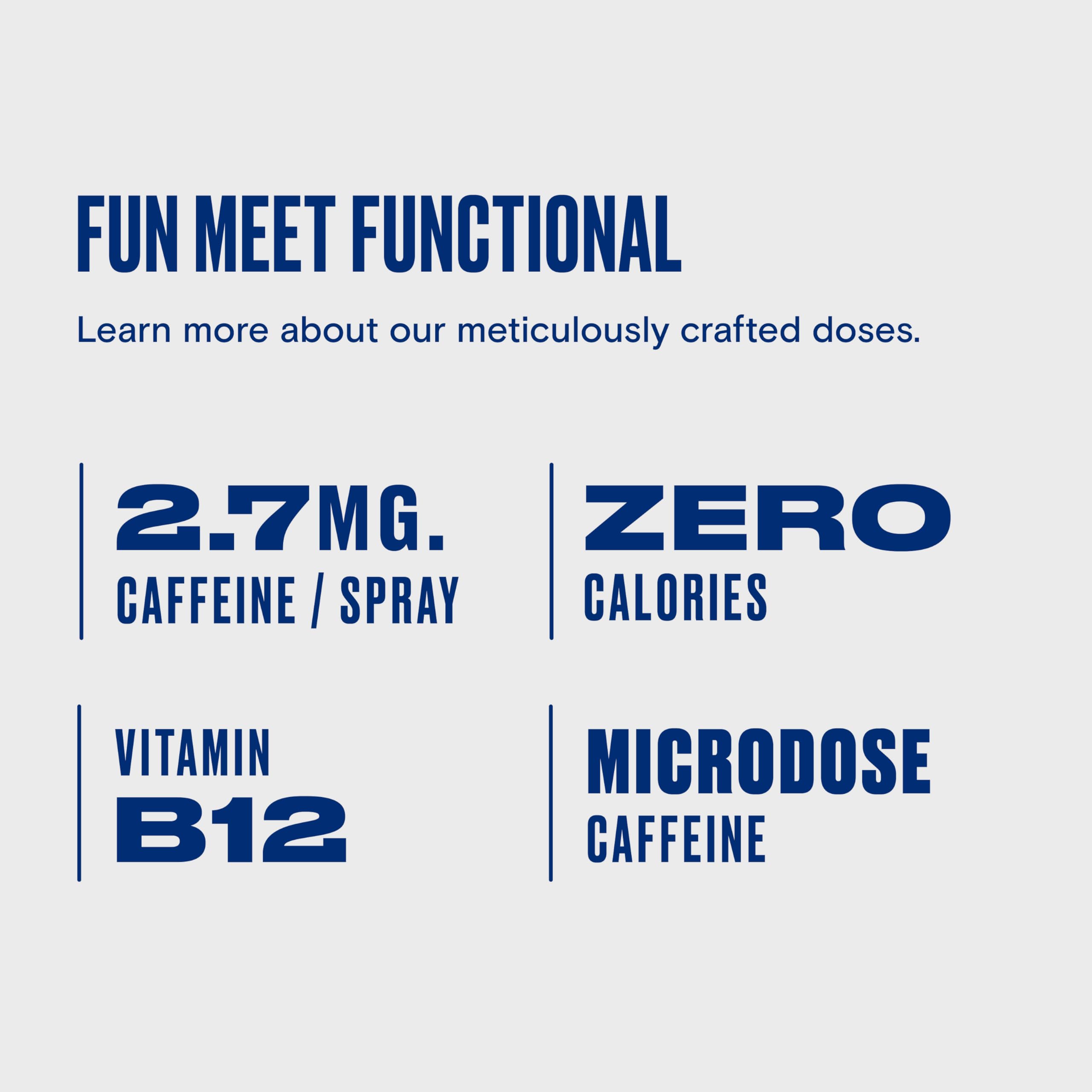 Close-up of ingredients: caffeine, Vitamin B12, electrolytes