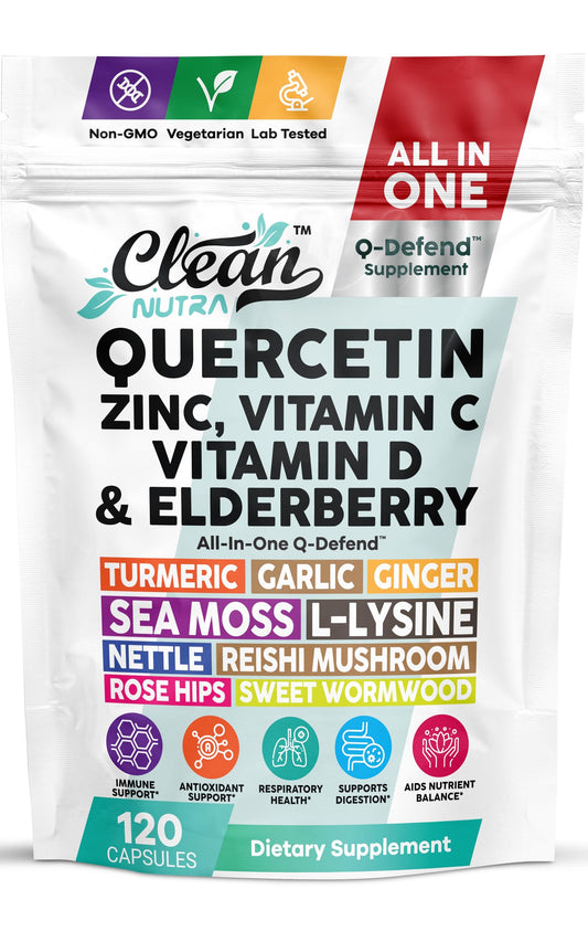 Q Defend Immune Support bottle on white background