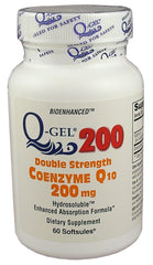 Q-Gel 200mg CoQ10 Softgels – Double Strength Hydrosoluble & Liposoluble (180 Softgels)