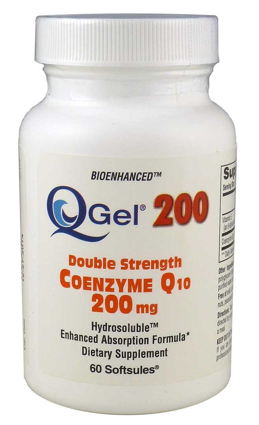 Q-Gel 200mg Double Strength CoQ10 Softgels - 60 Count