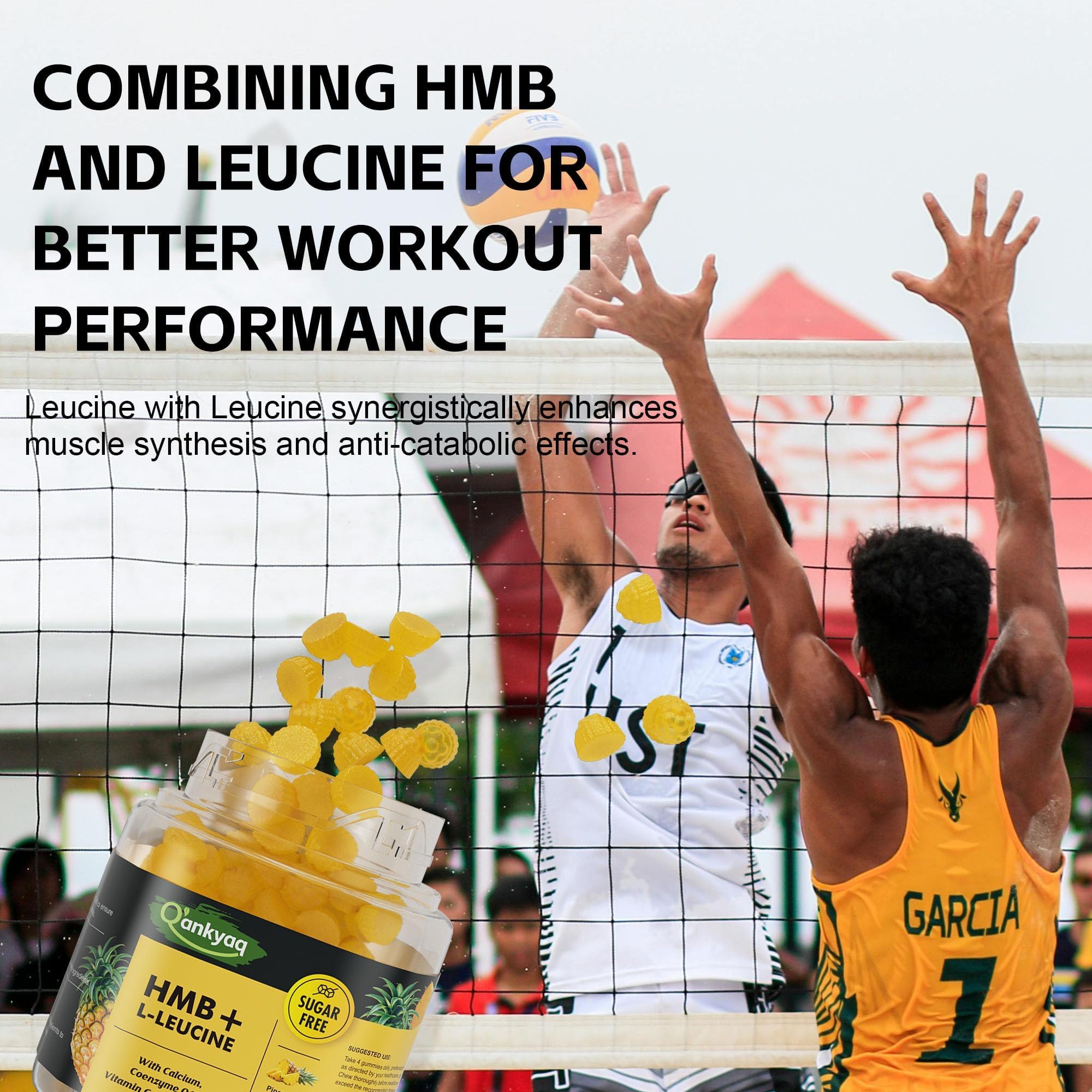 Q'ankyaq HMB and L-leucine gummies for adults and seniors