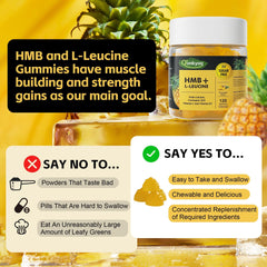 Product packaging and label of Q'ankyaq 3000mg HMB Gummies