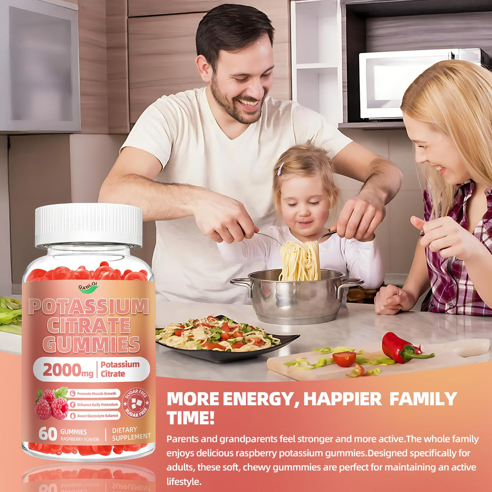 Gelatin-free vegan potassium citrate gummies label