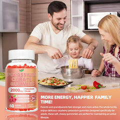 Gelatin-free vegan potassium citrate gummies label
