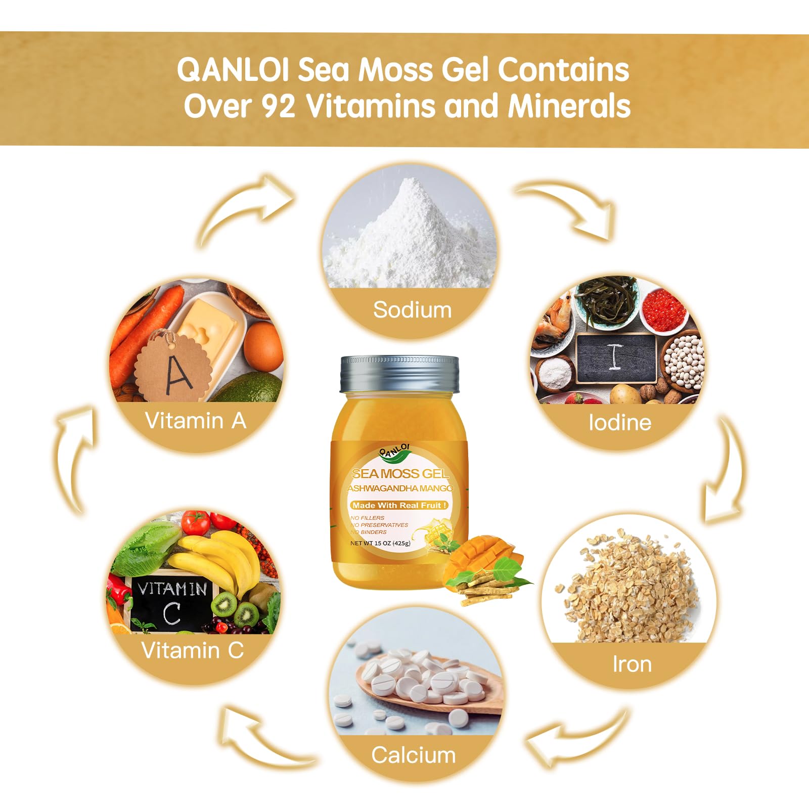 Healthy lifestyle concept with sea moss gel for immune support