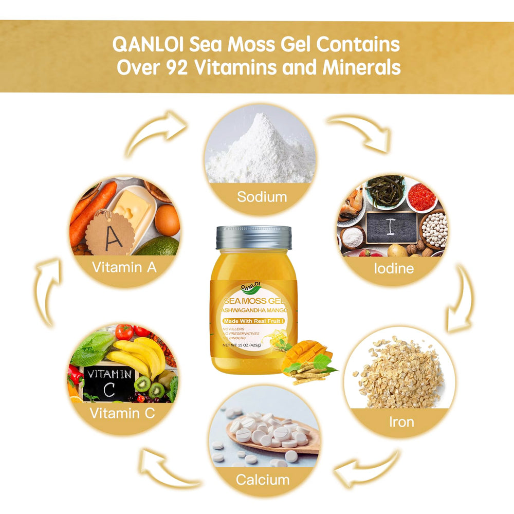 Healthy lifestyle concept with sea moss gel for immune support