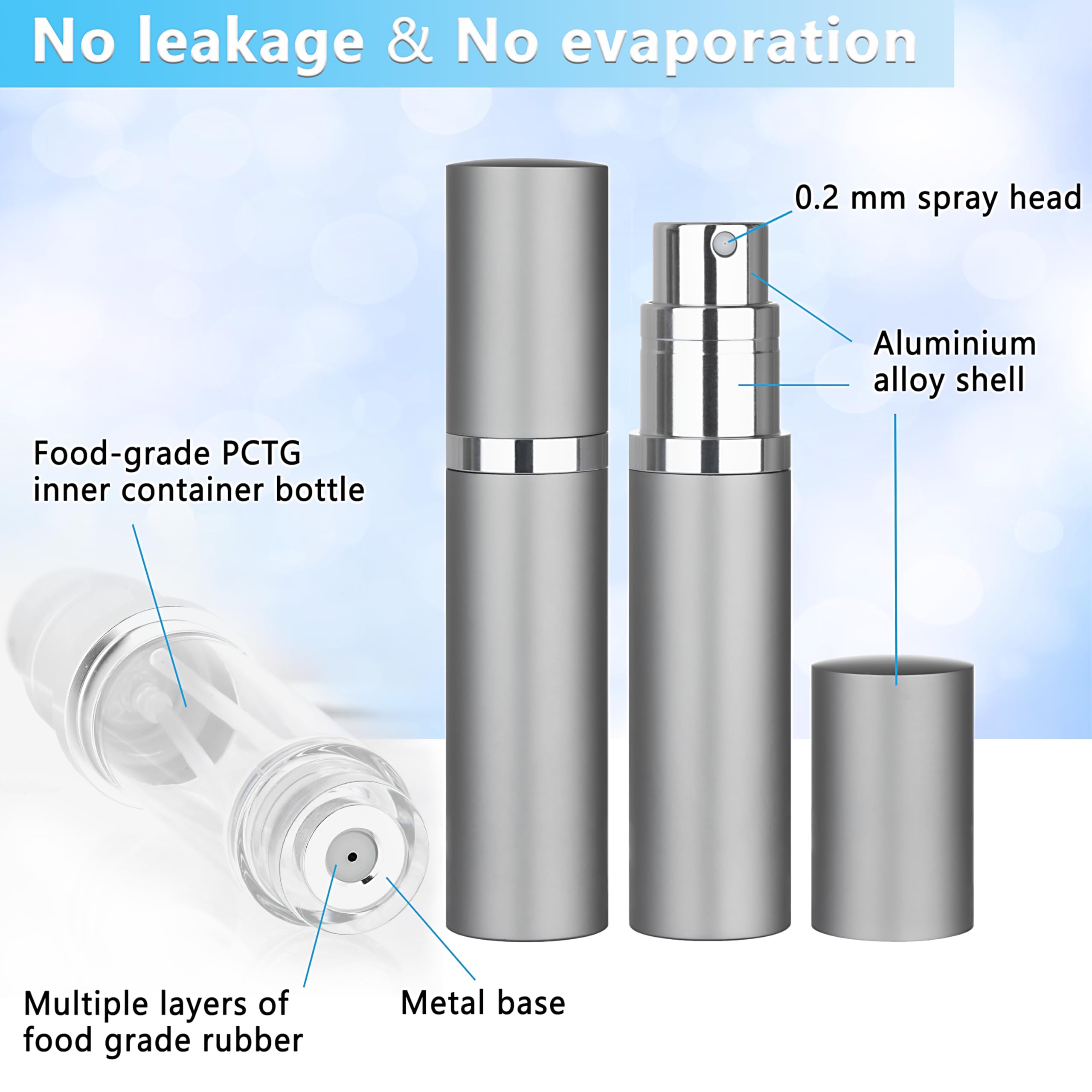 Qavhun leakproof cap and multi-layer rubber base prevent spills in bags.