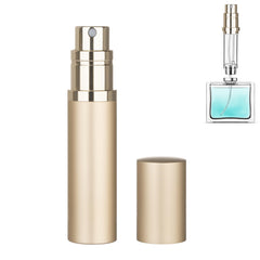 Qavhun refillable perfume bottle 5ml with gold cap for travel use.