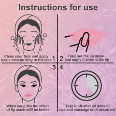 Qawnfy aloe vera lip mask application close-up, gentle care.