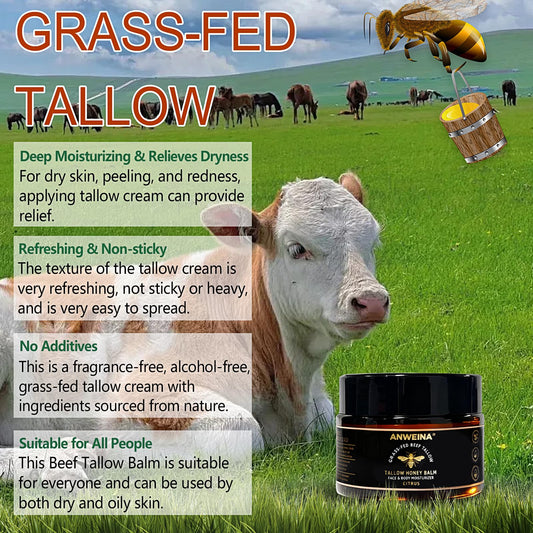 Qawnfy beef tallow balm texture swatch demonstrates lightweight non greasy feel