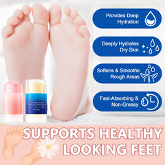 Qawnfy Foot care stick softens thickened skin while supporting daily moisture.