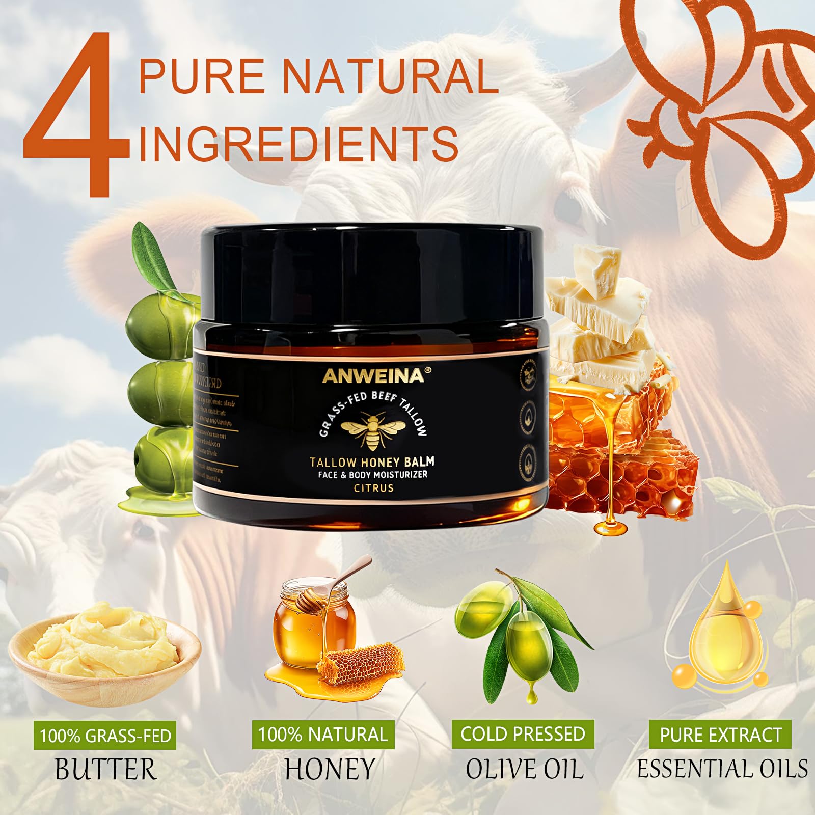Qawnfy honey in balm highlights natural moisturizing ingredients for skin care