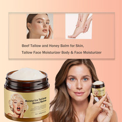 Qawnfy balm applied on hand, leaving subtle sheen and lasting moisture.