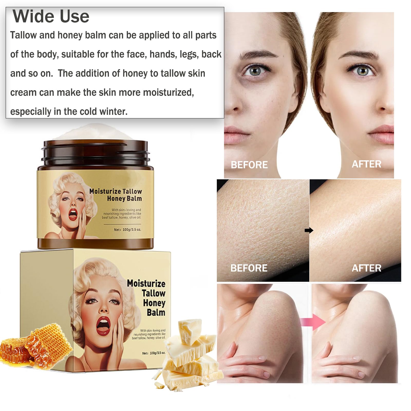 Qawnfy winter skincare scene with balm sealing dryness and nourishing skin.