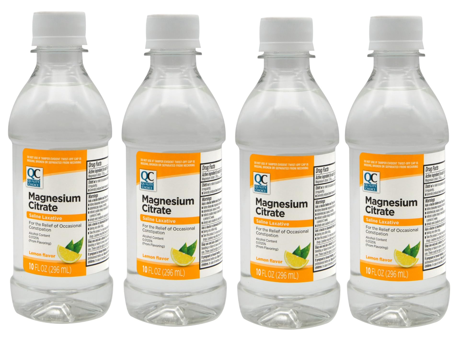QC Quality Choice Magnesium Citrate Oral Solution bottle with lemon flavor, 10 fl oz