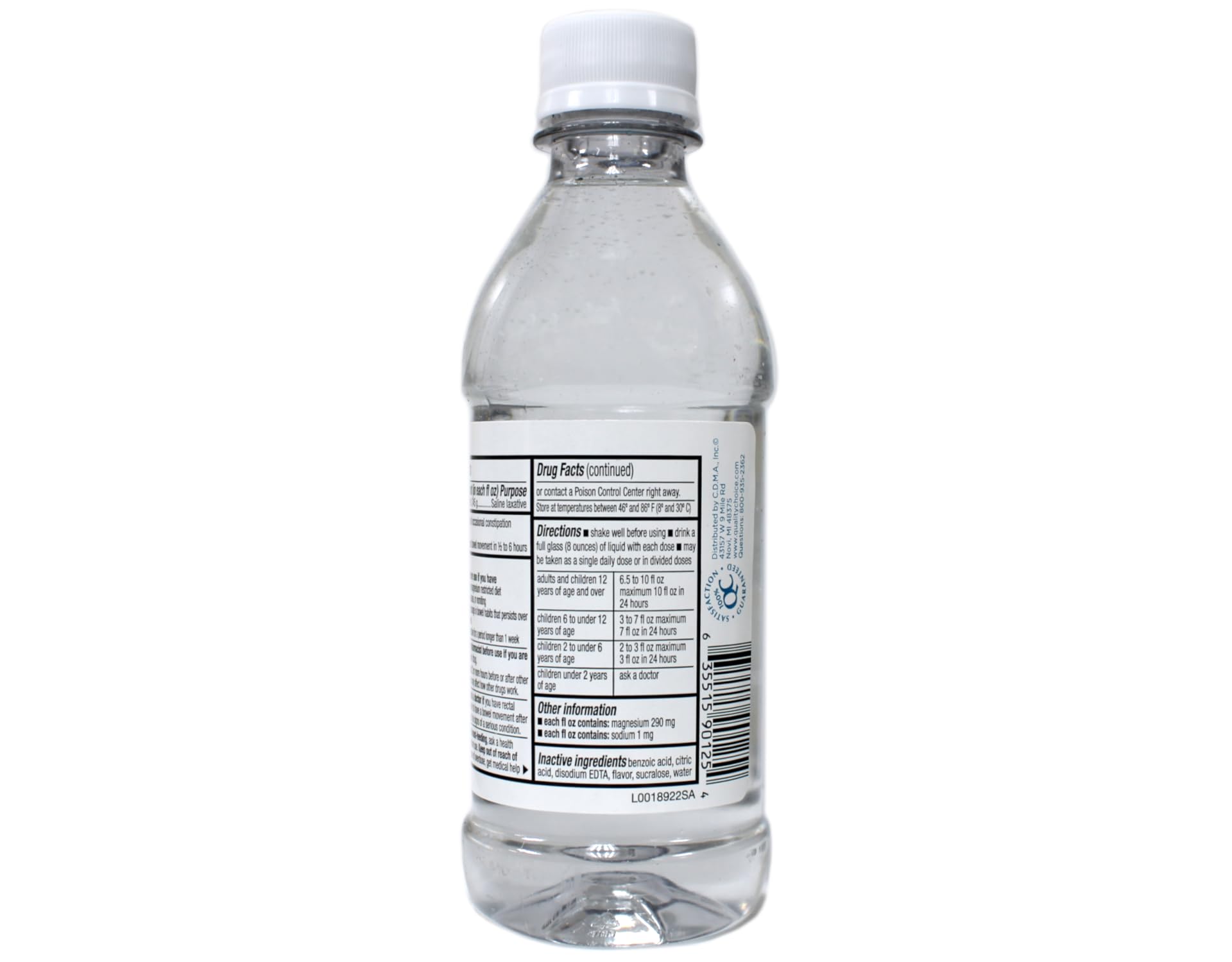 Front view of Quality Choice Magnesium Citrate Oral Solution bottle, 10 fl oz