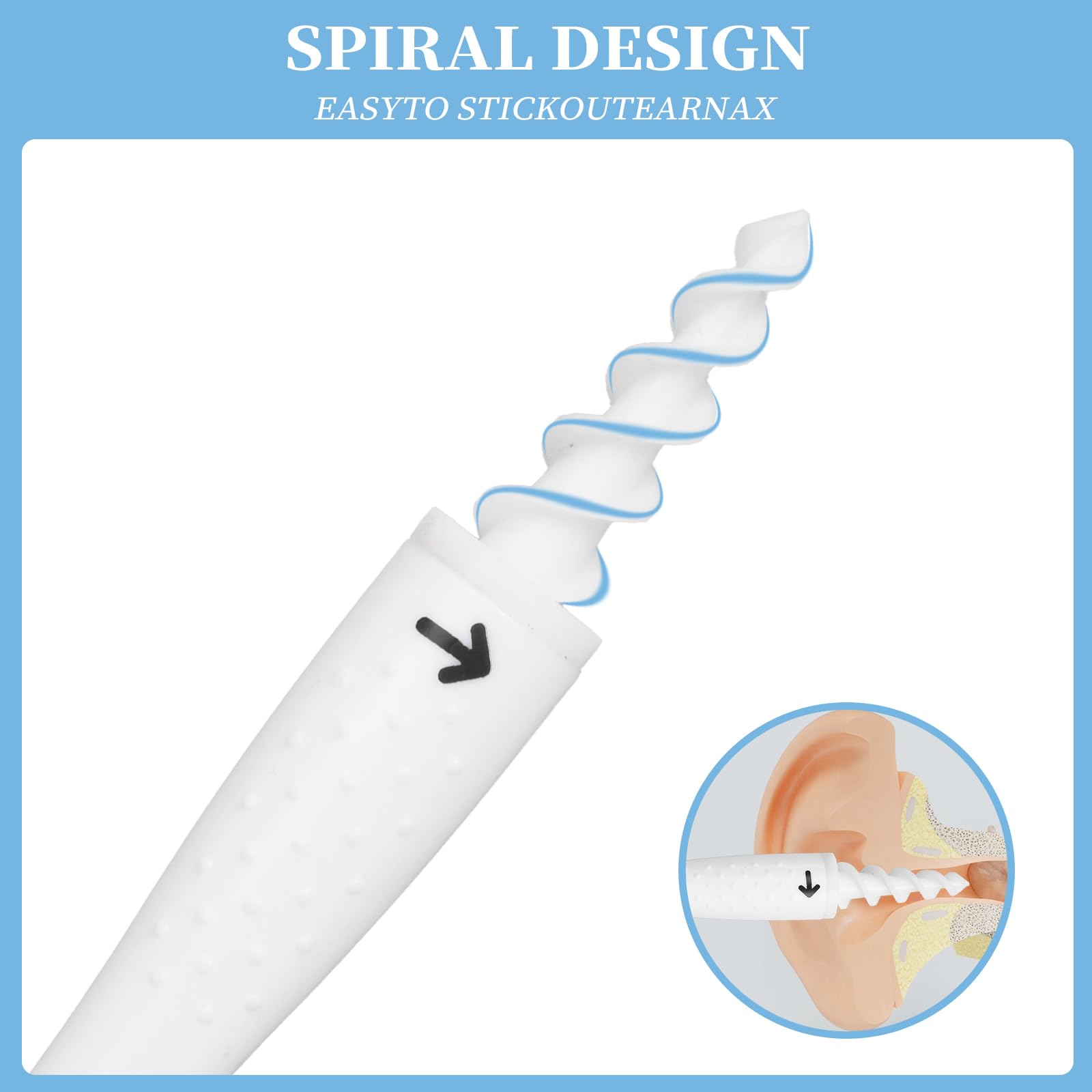 QGrips ergonomic handle provides precise control during ear cleaning