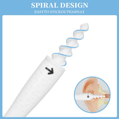 QGrips ergonomic handle provides precise control during ear cleaning