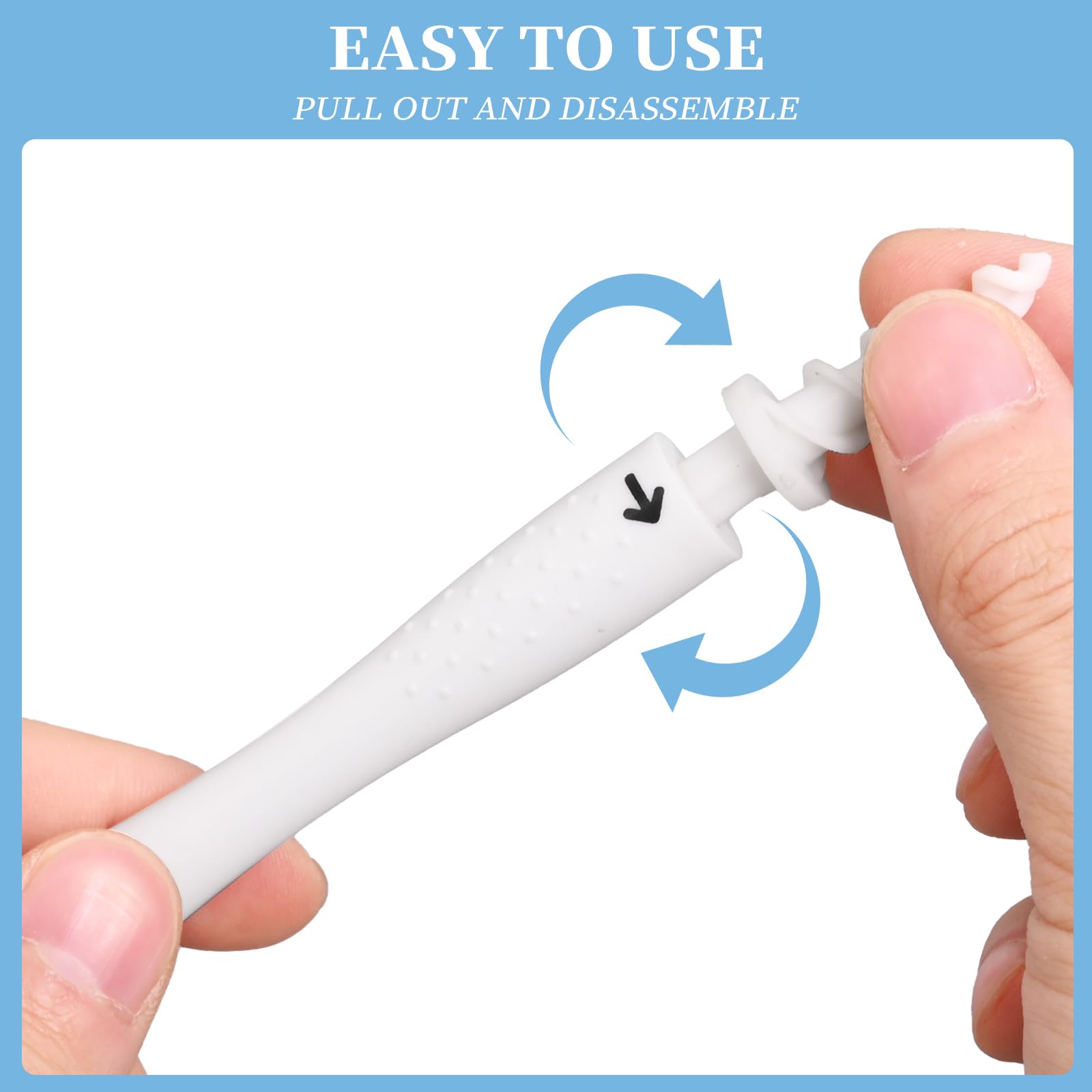 QGrips safe spiral design supports gentle wax removal at home