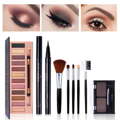QiBest nude shimmer palette close-up showcases satin-finish pigments