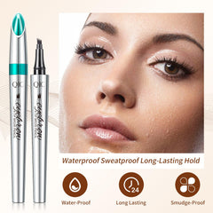 QIC Eyebrow 4 Tip Brow Pencil demonstration of natural stroke definition.