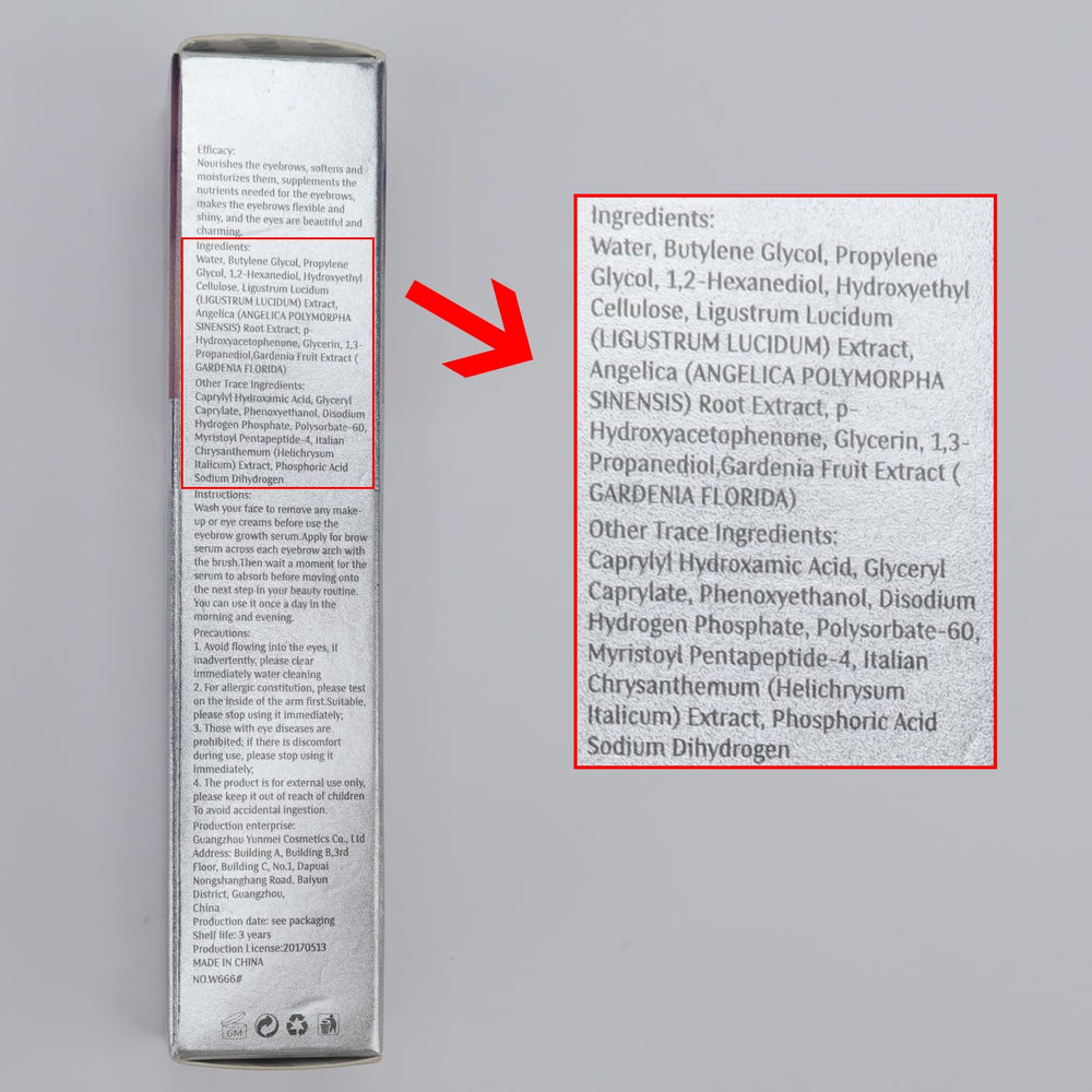 QIC Eyebrow Serum dispense-cap detail highlights product control.