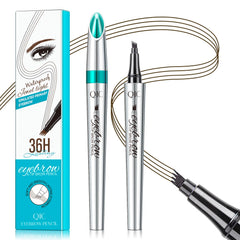 QIC Eyebrow Pencil with 4-tip microblade for natural hair-like strokes