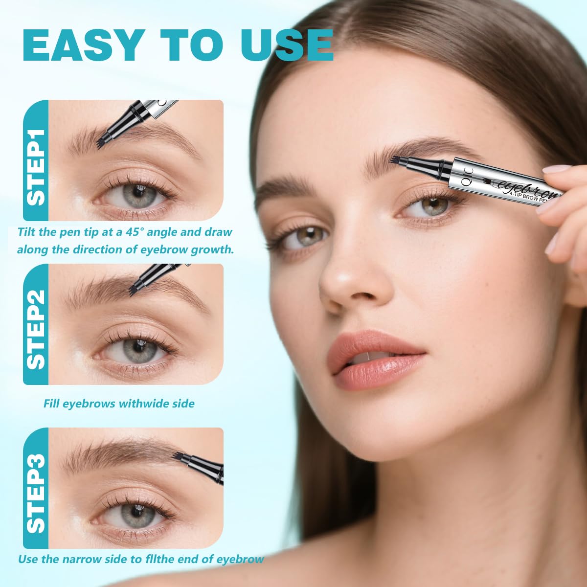 QIC brow pencil doubles as eyeliner for versatile eye makeup
