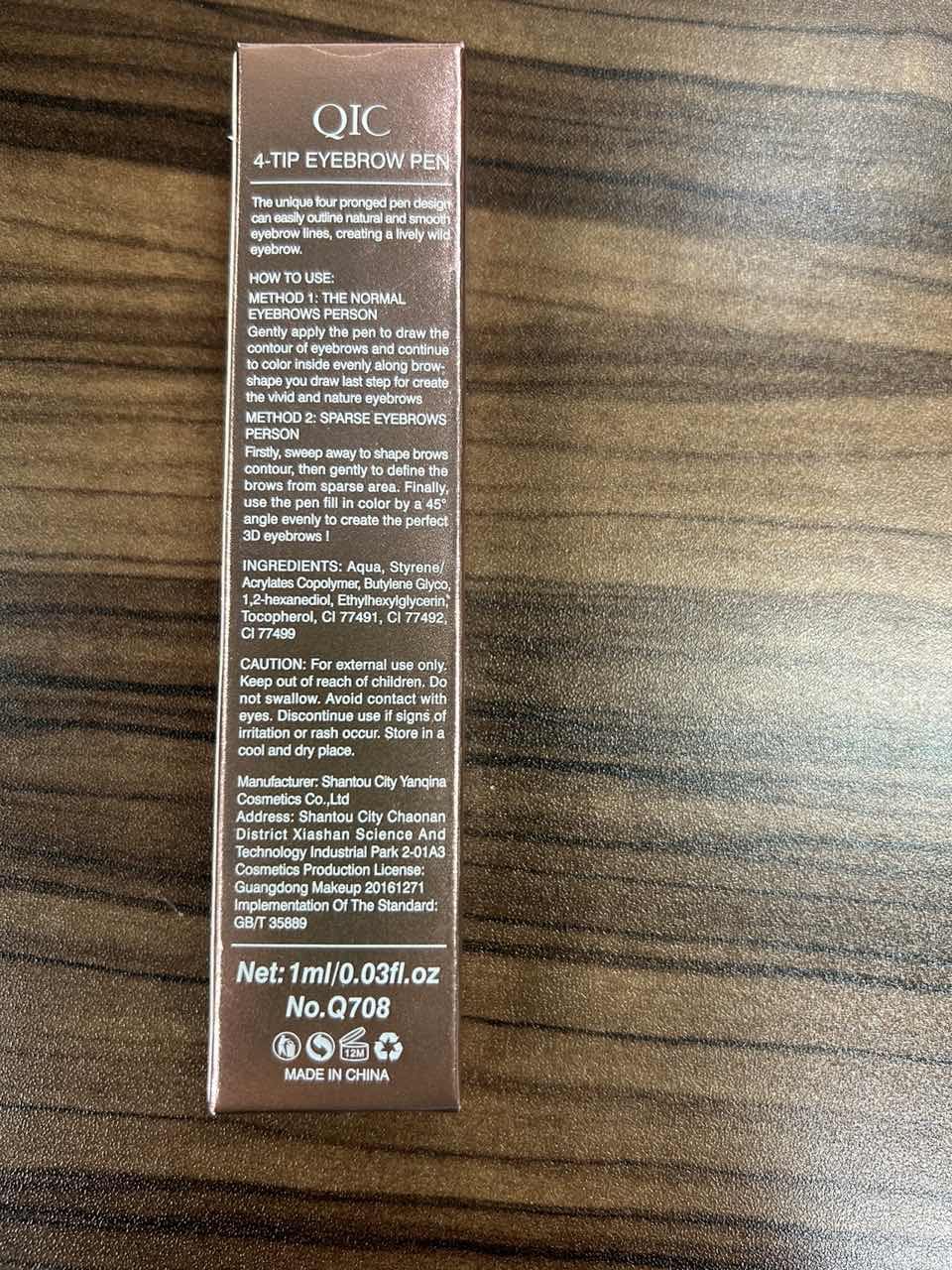 QIC long-wear brow marker suited for busy mornings.