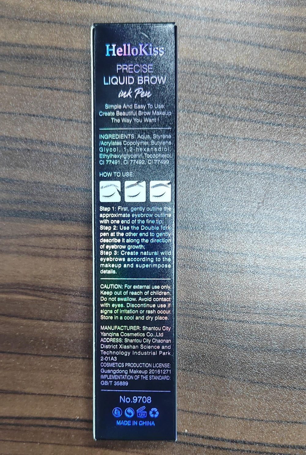 QIC easy-to-use brow pencil tips guide for optimal application.