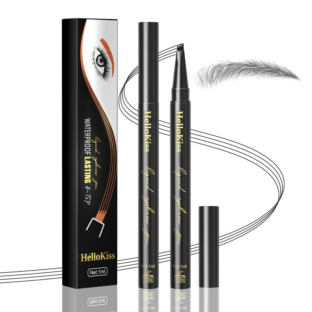 QIC microblading eyebrow pencil four-head design creates natural hair-like brows.