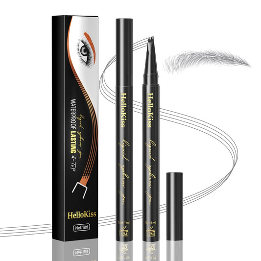 QIC microblading eyebrow pencil with four-head tip for natural hair-like brows