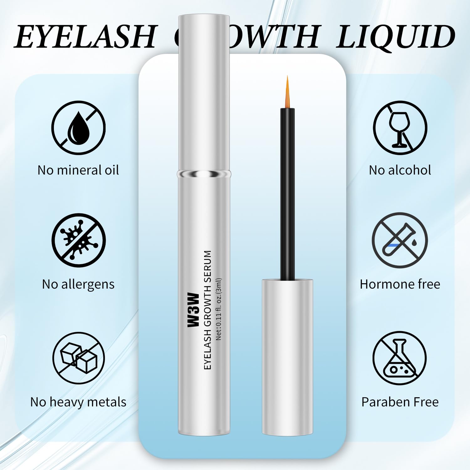 QIC W3W vegan and cruelty-free lash serum option