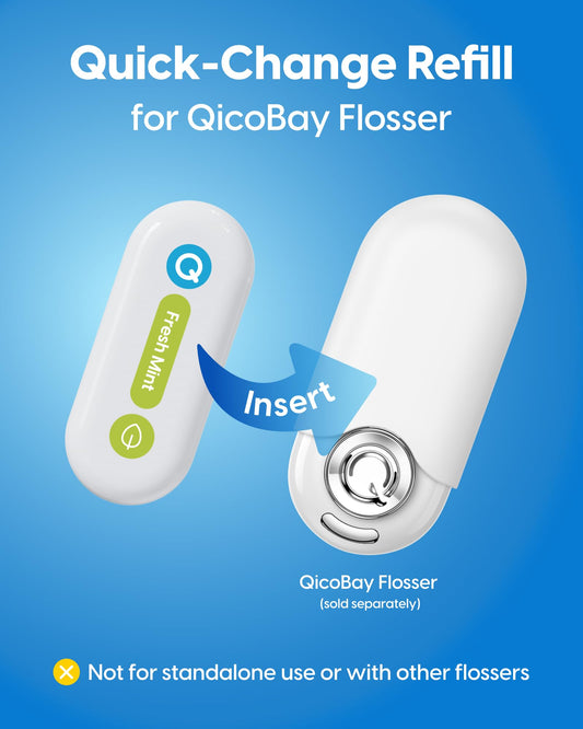 Capsule inserted into C1S flosser, ready to floss
