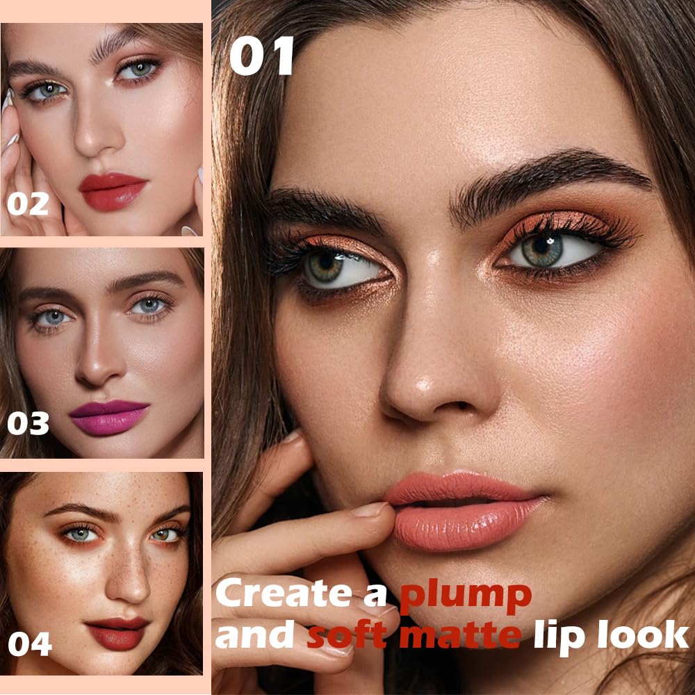 QIDSTERS oblique design lip crayon ensures precise lip lining.