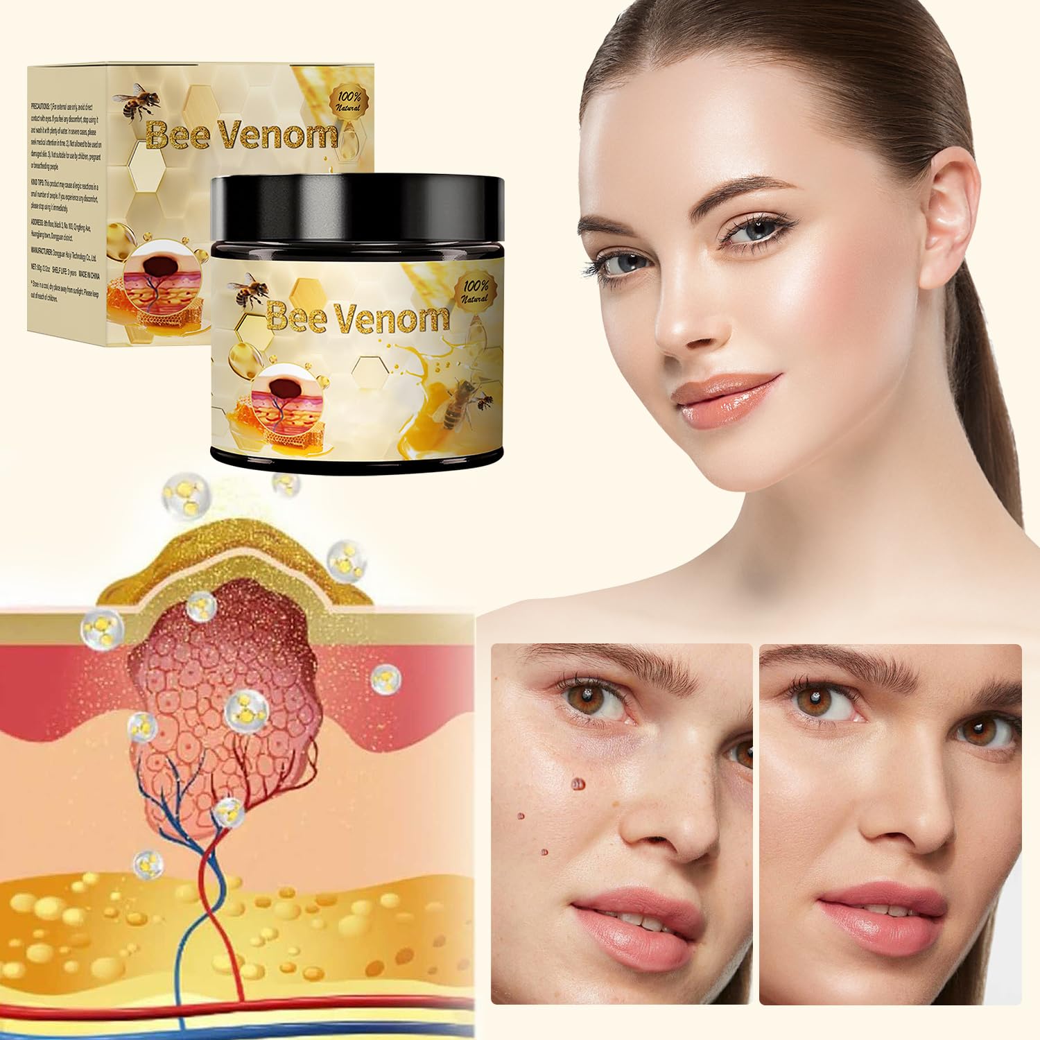 Cream applied to knees and neck demonstrates versatile body use